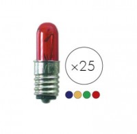 Ersatzlampen 25er Pack - 4 Farben gemischt - E5 - 12V - 0,6W - H: 1,6cm D: 0,6cm Ersatzlampen 25er Pack - 4 Farben gemischt - E5 - 12V - 0,6W - H: 1,6cm D: 0,6cm