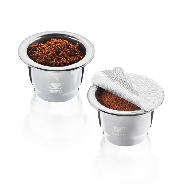Kaffeekapseln CONSCIO - wiederverwendbare Kapseln - hochwertiger Edelstahl - D: 3,5cm - 2er Set