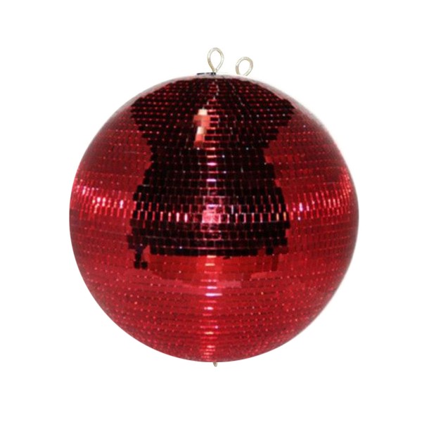 Spiegelkugel 50cm rot- Diskokugel (Discokugel) Party Lichteffekt - Echtglas - mirrorball safety red color