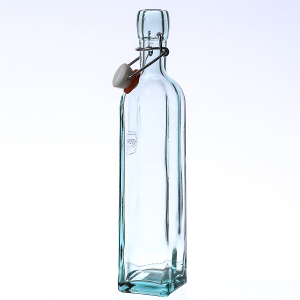 Glasflasche mit Bügelverschluss - Vorratsflasche - Recyclingglas - 380ml