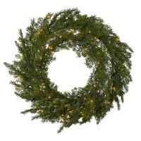 Vorschau: LED Tannenkranz THUJA - 60 warmweiße LED - D: 60cm - Timer - Batterie - für Außen - grün Vorschau: LED Tannenkranz THUJA - 60 warmweiße LED - D: 60cm - Timer - Batterie - für Außen - grün