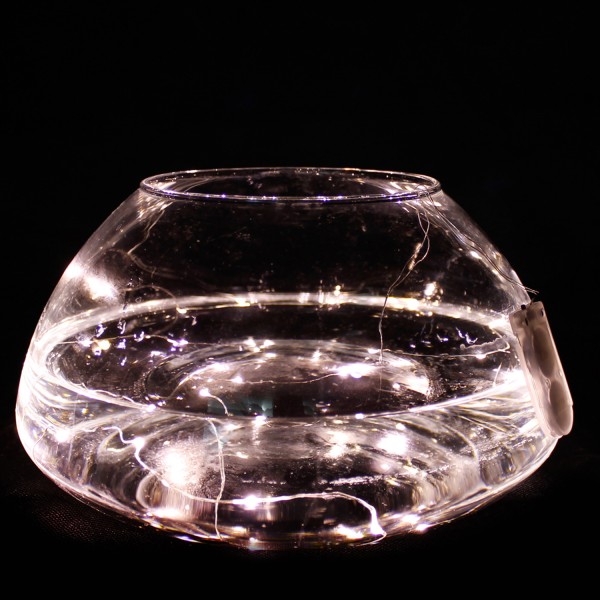 LED Batterie-Lichterkette AQUA - 100 x warmweiße Tropfen-LED - 500cm - Unterwasserbetrieb möglich