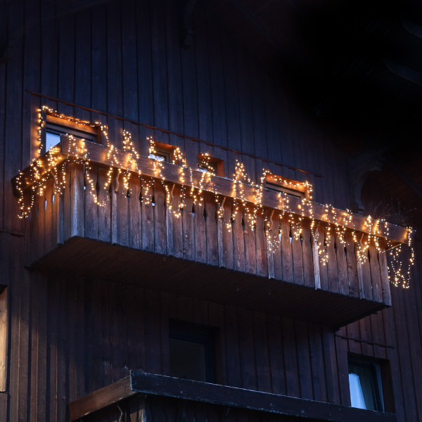 LED Lichterkette - Weihnachtslichterkette - 1000 bernstein LED - L: 22,5m - 8Modi/ Timer - Außen