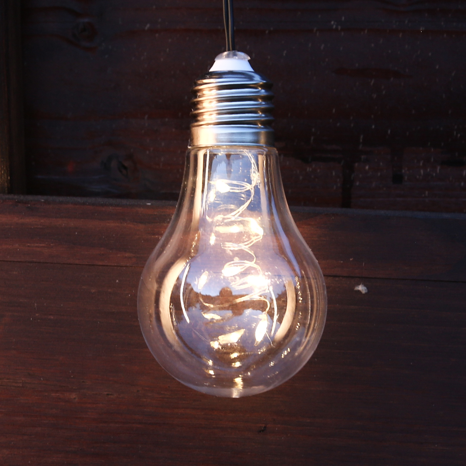 LED Solar Lichterkette GLOW - 10 transparente Glühbirnen mit  Drahtlichterkette - warmweiß - L: 4,5m