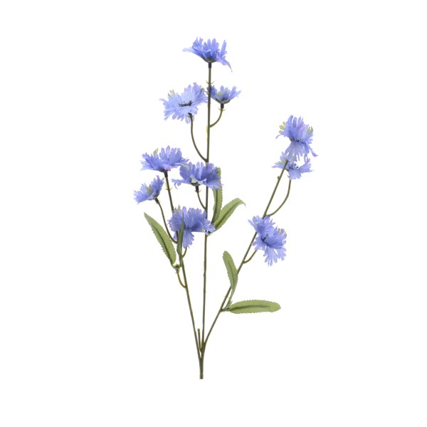 Kornblume am Stiel - Kunstblume - H: 55cm - blau