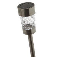 Vorschau: LED Solar Wegleuchten mit Erdspieß - Edelstahl - warmweiße LED - H: 15cm - silber - 10er Set Vorschau: LED Solar Wegleuchten mit Erdspieß - Edelstahl - warmweiße LED - H: 15cm - silber - 10er Set