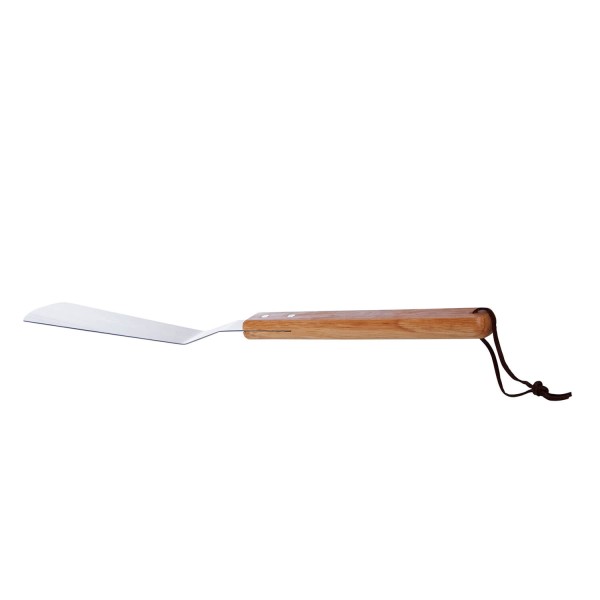 Grill- und Pfannenwender - Pizzawender - Holzgriff - L: 46,5cm - Edelstahl - für Küche und Grill