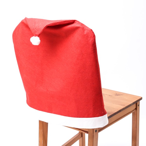 Stuhlhusse SANTA - Stuhlbezug als Weihnachtsmütze - Filz - L: 50cm - H: 60cm - rot