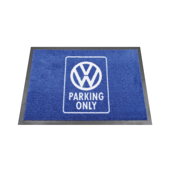 Fußmatte "VW PARKING ONLY" - 70 x 50cm - 100% Nylon, waschbar, PVC Rücken - MADE IN EU