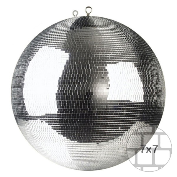 Spiegelkugel 50cm silber chrom- Diskokugel (Discokugel) Party Lichteffekt - Echtglas - mirrorball safety chrome color