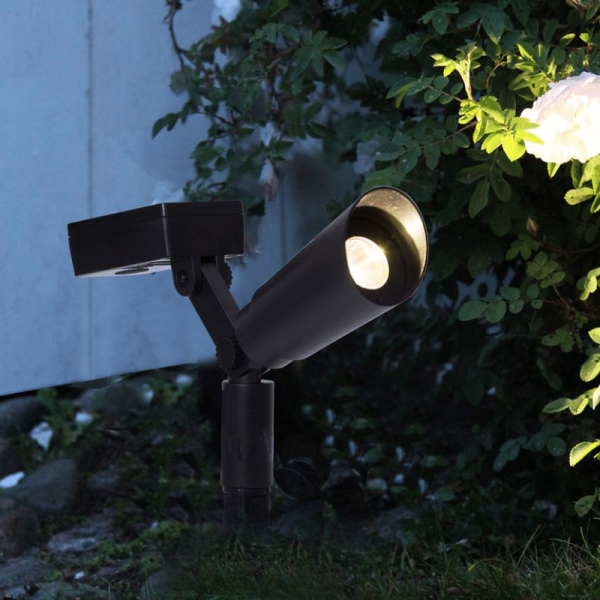 LED Gartenspieß mit Solarfeld - 2er Set - Dämmerungssensor