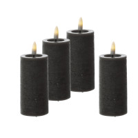 Vorschau: LED Kerzenset LINA - Rustik-Optik - Echtwachs - H: 12,5cm - D: 5cm - Timer - grau - 4er Set Vorschau: LED Kerzenset LINA - Rustik-Optik - Echtwachs - H: 12,5cm - D: 5cm - Timer - grau - 4er Set