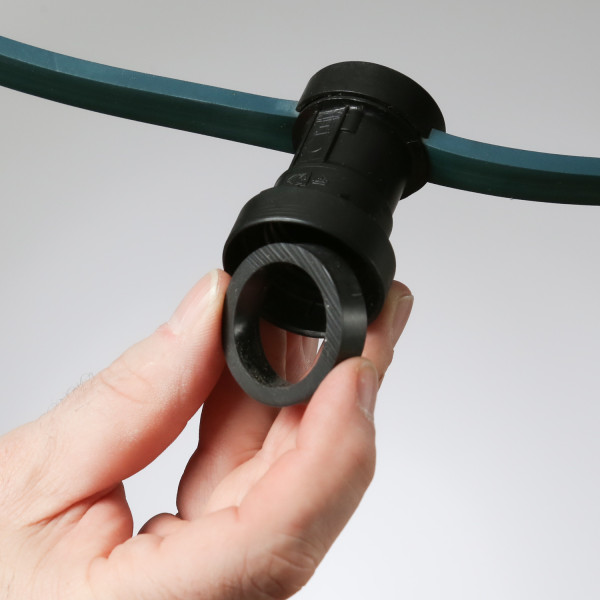 Illu-/Partylichterkette 40m - Außenlichterkette grün - Made in Germany - 60 x E27 Schraubfassung