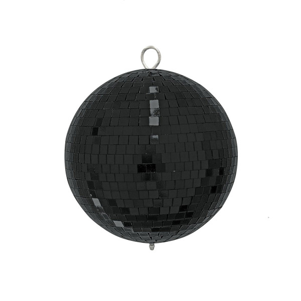 Spiegelkugel 20cm farbig schwarz- Diskokugel (Discokugel) zur Dekoration und Party- Echtglas - mirrorball black colored