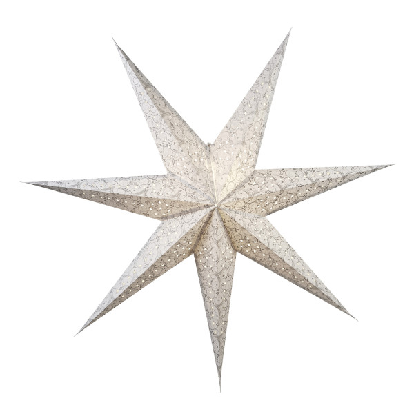 B-Ware Papierstern Dazzling - hängend - 5-zackig - D: 150cm - weiß