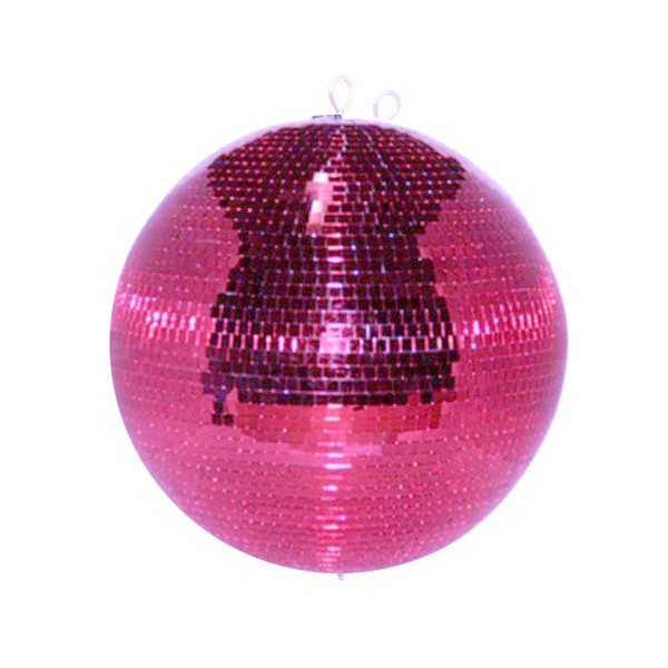 Spiegelkugel 30cm - Safety - Discokugel - Echtglas - 10x10mm Spiegel - pink