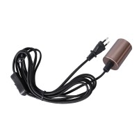 Lampenfassung "Stil" - E27 Fassung - Schalter - L: 3,5m - Textilkabel - Fassung Kupfer Lampenfassung "Stil" - E27 Fassung - Schalter - L: 3,5m - Textilkabel - Fassung Kupfer