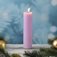 Vorschau: LED Stumpenkerze MIA - Echtwachs - realistische 3D Flamme - H: 20cm - D: 5cm - lavendel Vorschau: LED Stumpenkerze MIA - Echtwachs - realistische 3D Flamme - H: 20cm - D: 5cm - lavendel