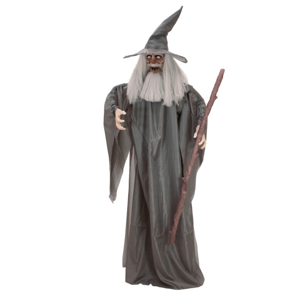 Halloween Figur Zauberer, animiert 190cm - Bewegung, Licht, Geräusche