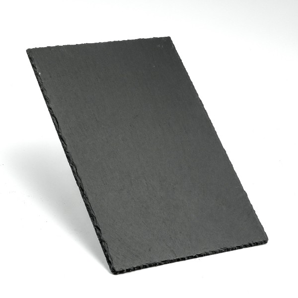 Servierplatte SCHIEFER - Schieferplatte - rechteckig - L: 30cm - B: 20cm - schwarz