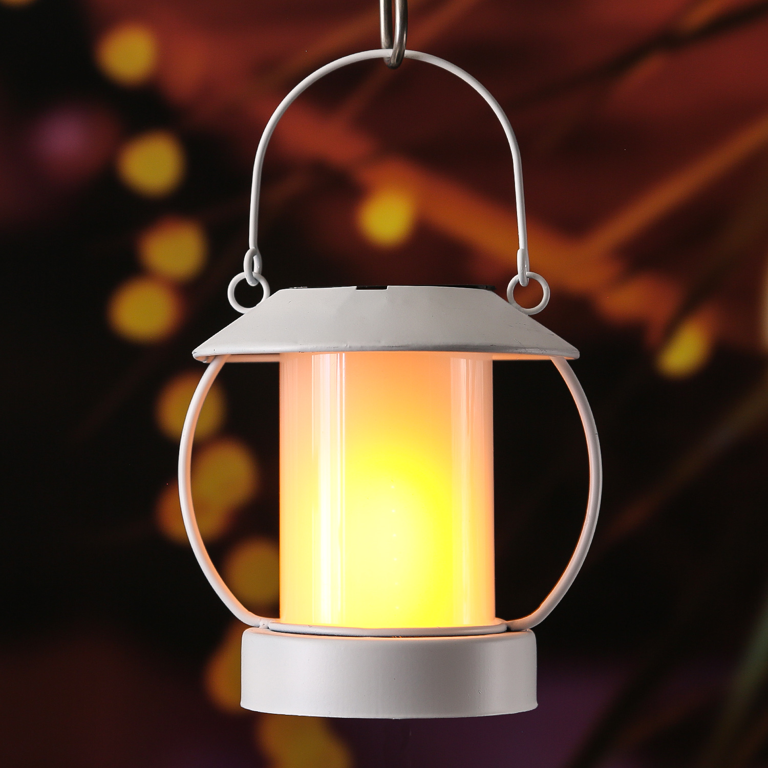 LED Solar Dekoleuchte - Kugellampe im Stein - Polyresin - 3 warmweiße LED -  H: 21cm - beige