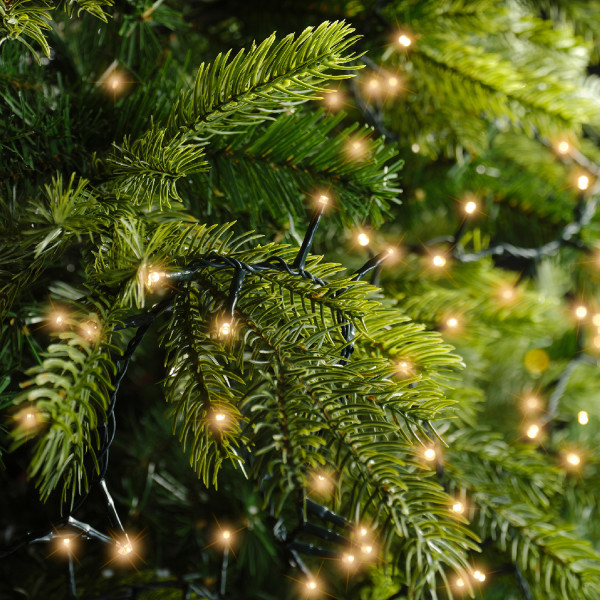 LED Lichterkette - Weihnachtslichterkette - 500 bernstein LED - L: 11m - 8 Modi/ Timer - für Außen