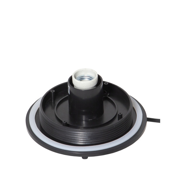 Gartenkugel STONE - Erdspieß - H: 29cm - D: 30cm - Fassung E27 - Kabel - Außen - grau