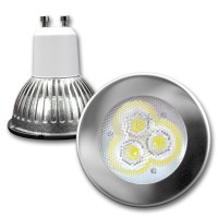 Vorschau: LED Spot MR16 GU10, kaltweiß, 5100K, 60° NICHIA-LEDs - 3W Vorschau: LED Spot MR16 GU10, kaltweiß, 5100K, 60° NICHIA-LEDs - 3W