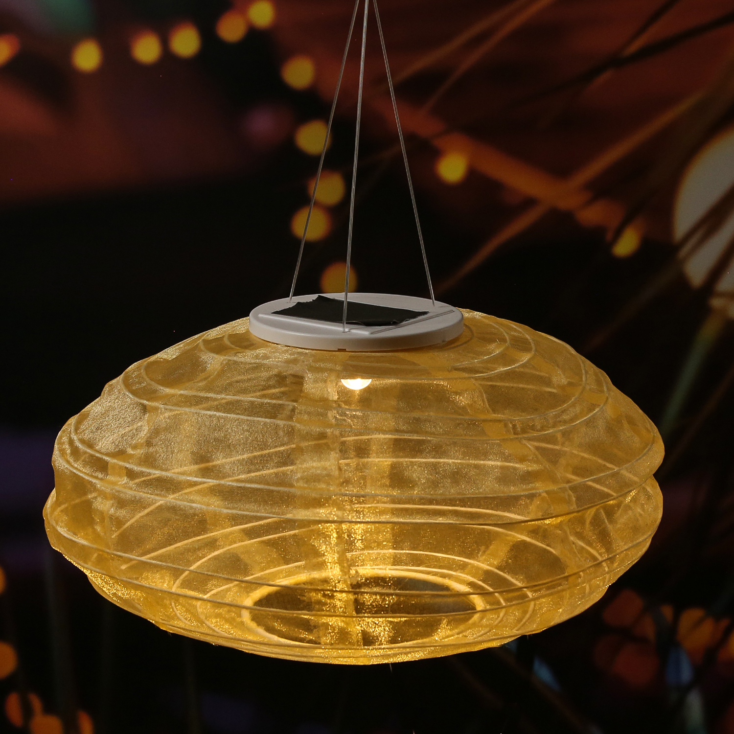 Solar-Lampion-Lichterkette 10 LED Partybeleuchtung Dekolicht