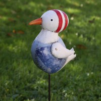 Vorschau: Gartenstecker Möwe Molly - Beetstecker - Gartendeko - H: 75cm - für Außen - weiß/rot Vorschau: Gartenstecker Möwe Molly - Beetstecker - Gartendeko - H: 75cm - für Außen - weiß/rot