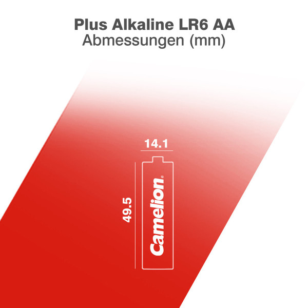 Batterie Mignon AA LR6 1,5V PLUS Alkaline - Leistung auf Dauer - CAMELION