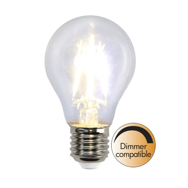 LED Tropfenlampe FILA A60 dimmbar - E27 - 4W - warmweiss 2700K - 470lm - klar