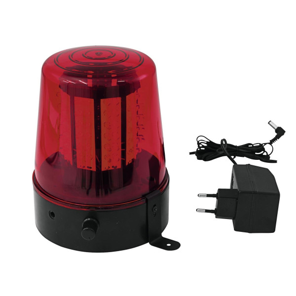 Polizeilicht Feuerwehrlicht LED ROT - 108 LEDs - Geschwindigkeit regelbar - inkl. Netzteil