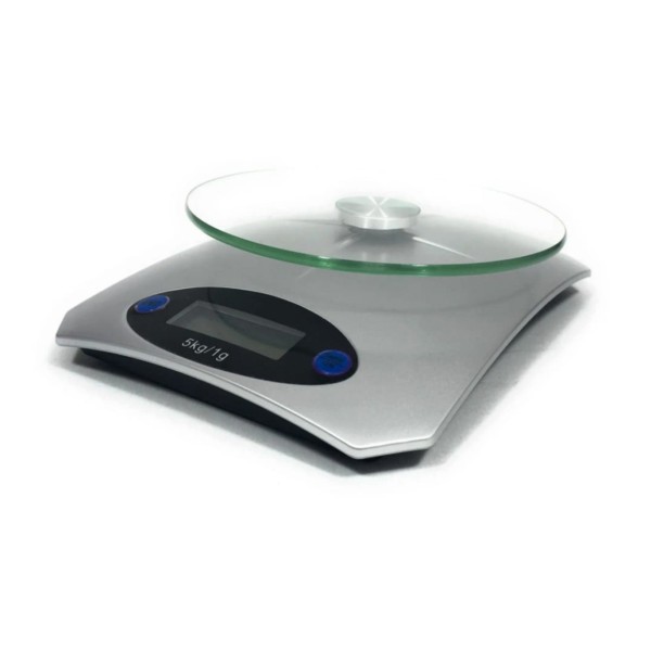 Digitale Küchenwaage - bis 5kg - Abschaltautomatik - Zuwiegefunktion - 15 x 20 x 4,5cm