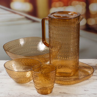 Vorschau: Teller flach - Dessertteller - Kunststoff - D: 20,4cm - mit Muster - gelb Vorschau: Teller flach - Dessertteller - Kunststoff - D: 20,4cm - mit Muster - gelb