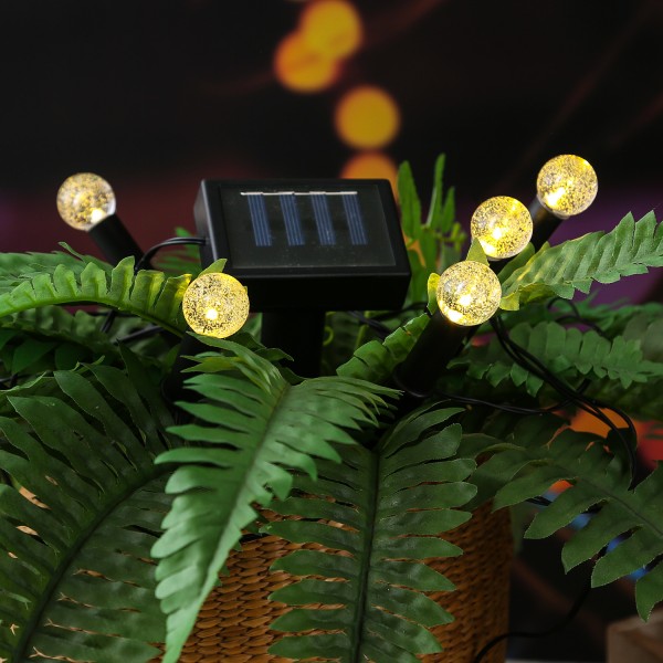 LED Solar Gartenstecker BUBBLES - 5 Erdspieße mit Luftblasen Optik - L: 1,2m - H: 18cm - Lichtsensor