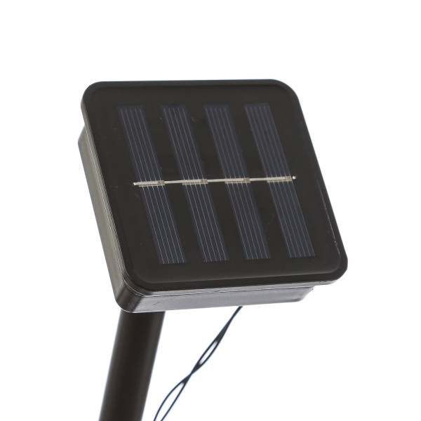 LED Solar Mini Pilze - 10 Gartenstecker mit Erdspießen - 8 Funkt. - Lichtsensor - H: 20cm - weiß