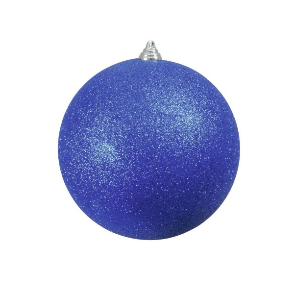 XL Dekokugel 20cm - Baumkugel - blau glitzernd - Innendeko - robustes Polyethylen