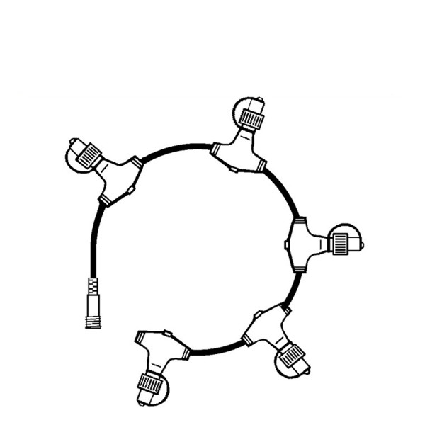 System 24 | Verteiler | koppelbar | exkl. Trafo | 5-fach | 0,70m