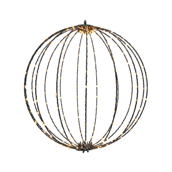 B-Ware LED Drahtkugel - 3D Leuchtkugel - D: 38cm - 240 bernstein LED - faltbar - 8 Modi/Timer - Inne