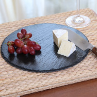 Vorschau: Servierplatte SCHIEFER - Schieferplatte - rund - D: 25cm - schwarz Vorschau: Servierplatte SCHIEFER - Schieferplatte - rund - D: 25cm - schwarz