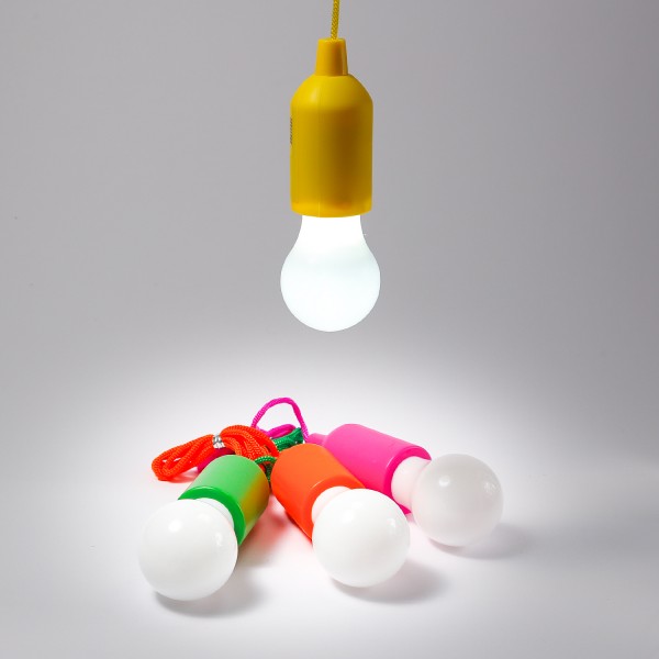 LED Ziehlampe - Allrounder - Batteriebetrieb - grün, orange, pink, gelb - 4er Set