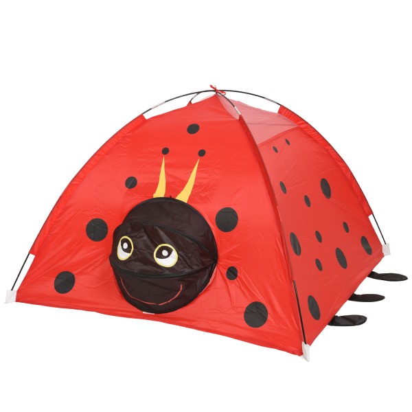 Spielzelt Marienkäfer LELA - Igluzelt für Kinder - Polyester - L: 1,20m - H: 80cm - rot, schwarz