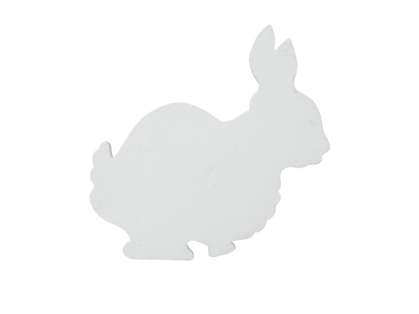 Osterhase Silhouette, weiss 56cm, inklusive Halter/Erdspieß