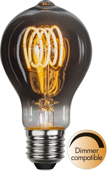 Leuchtmittel | LED | Filament | SPIRAL | E27 | Dimmbar | Tropfen | D: 60mm | Smoked Glas
