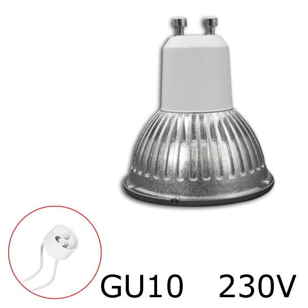 LED Spot MR16 GU10, warmweiß, 2700K, 60° NICHIA-LEDs - 3W