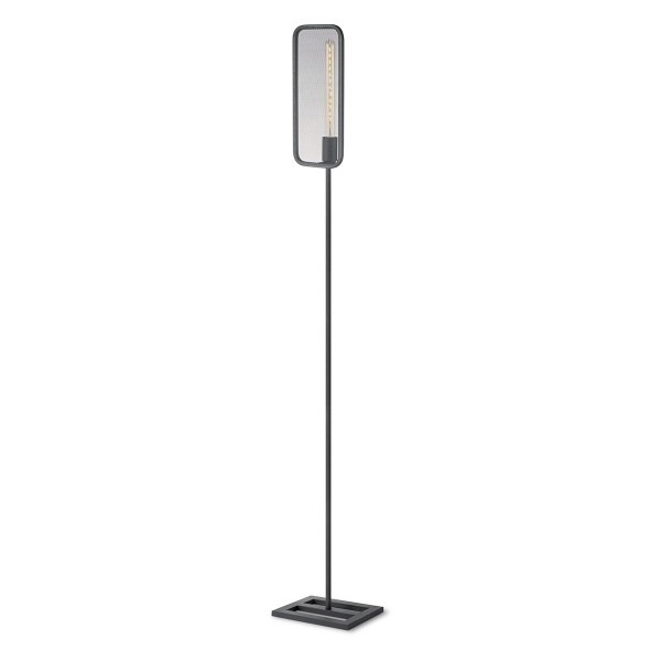 Moderne Stehlampe WEAVE schwarz - für Filament LED Leuchtmittel - 160,5cm - E27