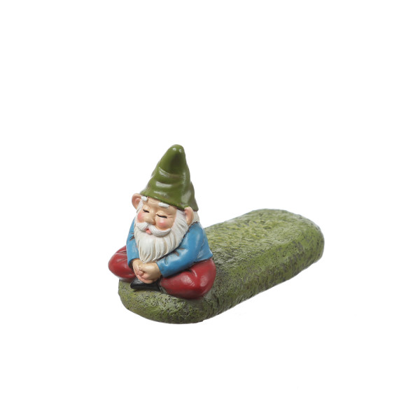 Blumentopffüße meditierende Gartenzwerge - Pflanzkübel Untersetzer - Kübelfüße - Polyresin - 3er Set