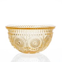 Vorschau: Glasschale Vintage mit Blumenmuster - Dessert/Snack Schüssel - D: 12,7cm - 210ml - Boho Stil - gelb Vorschau: Glasschale Vintage mit Blumenmuster - Dessert/Snack Schüssel - D: 12,7cm - 210ml - Boho Stil - gelb