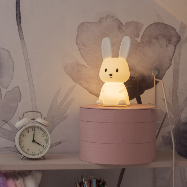 LED Nachtlicht Hase STUPSI - Einschlaflicht - H: 20cm - Warmweiß/Farbwechsel - Batteriebetrieb